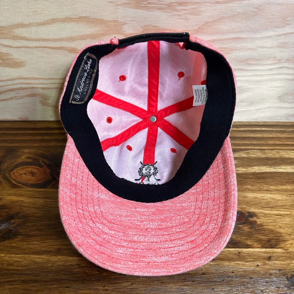 St Andrews Links The Old Course Golf Hat Red Heather Adjustable Strap Cap